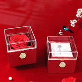 SQUARE Ring/Rose Box | خاتم مربع / علبة ورد