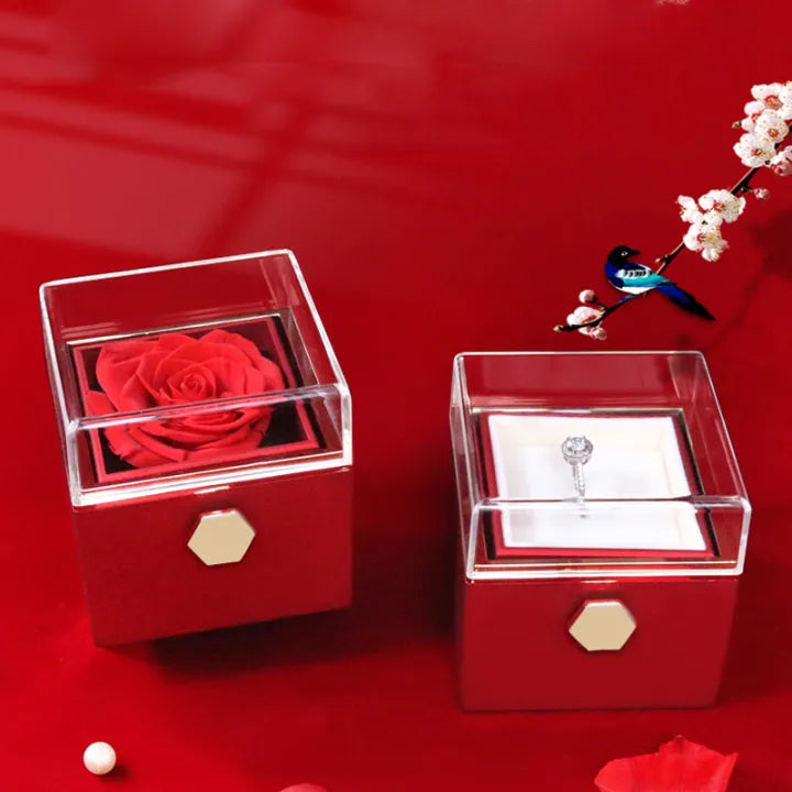 SQUARE Ring/Rose Box | خاتم مربع / علبة ورد